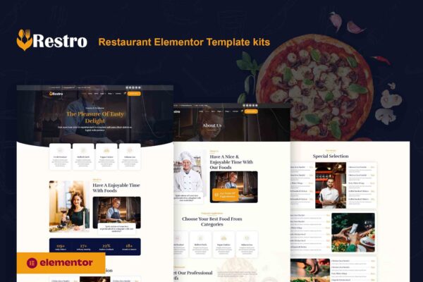 Restro - 餐厅Elementor Pro模板套件 | 专业餐饮网站设计