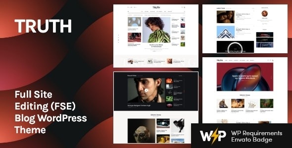 Truth v1.0.0 全站编辑 (FSE) 博客 WordPress 主题 - 简洁高效的博客网站解决方案