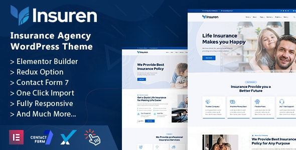 Insuren v1.0 保险机构WordPress主题 - 专业保险网站设计