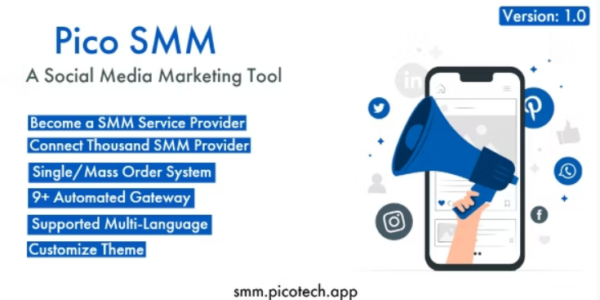 PicoSMM v1.0 - 社交媒体营销脚本面板