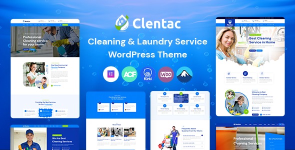 Clentac v1.0 清洁服务WordPress主题 - 专业清洁公司网站模板