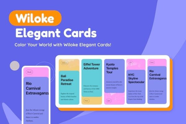 Wiloke Elegant Cards Elementor v1.0.0 - 优雅卡片元素设计工具