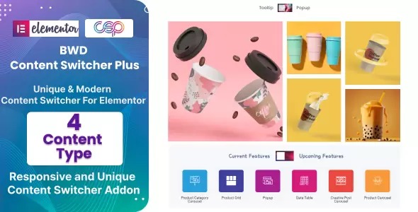 BWD Content Switcher Plus for Elementor v1.0 - Elementor内容切换器增强插件