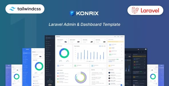 Konrix v1.0.0 Laravel Tailwind Admin & Dashboard Template - 响应式后台管理模板