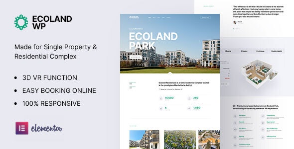Ecoland v1.5 Single Property WordPress Theme - 单属性房地产WordPress主题