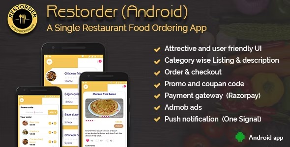Restorder (Android) v1.3 单餐厅食品订购应用