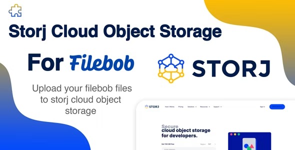 Storj Cloud Object Storage Add-on For Filebob v1.0 - Filebob的Storj云对象存储扩展插件