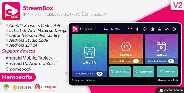 StreamBox IPTV Player (Android Mobile, Tablets, TV, BOX, Chromeb) v2.0 - 多功能IPTV播放器