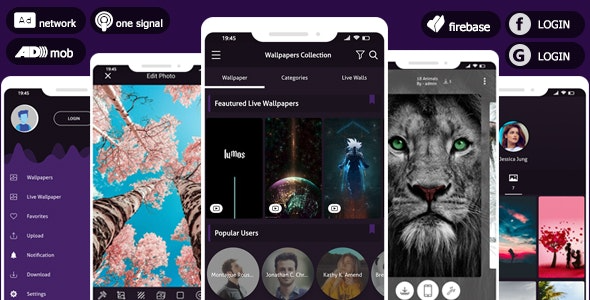 Pro 4K Wallpaper 2024 & Photo Editor System v5.0 AdMob & Facebook Bidding Ad & Push Notifications - 高清壁纸与照片编辑系统