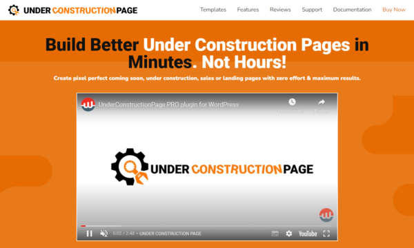 UnderConstructionPage PRO v.5.75 - 专业网站维护与建设页面插件