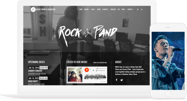VisualModo Music WordPress Theme (v3.0.4) - 专业音乐网站主题