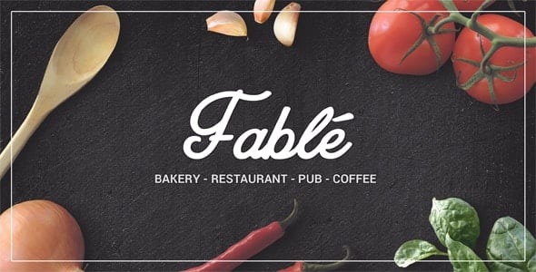 Fable v1.3.8 餐厅面包店咖啡馆酒吧WordPress主题 - 餐饮行业网站模板