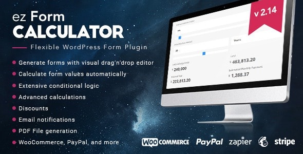 ez Form Calculator Premium v2.14.1.2 - 强大的WordPress表单计算器插件