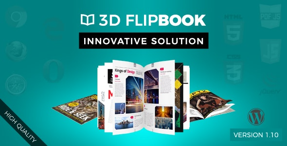 WordPress FlipBook v1.16.13 - 互动3D翻页书物理引擎WordPress插件