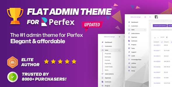 Perfex CRM – 扁平化后台管理界面主题 v1.0.4