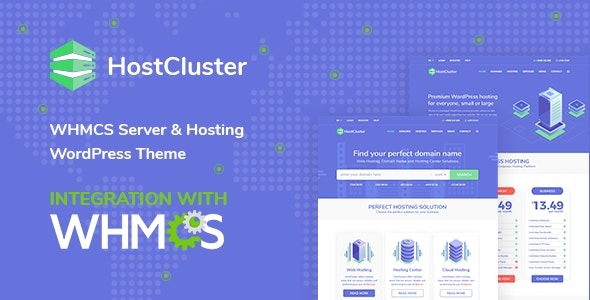 HostCluster (v2.5) WHMCS服务器与主机WordPress主题