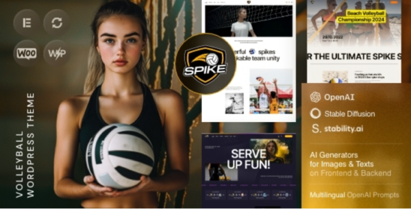 Spike v1.0 Volleyball WordPress Theme - 专业排球俱乐部WordPress主题