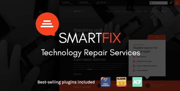 SmartFix (v1.2.2) 技术维修服务WordPress主题