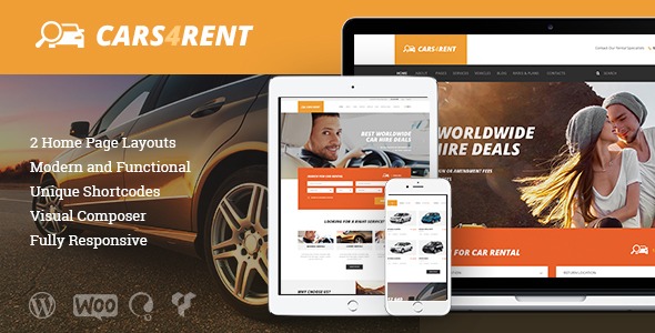 Cars4Rent (v1.4.2) 汽车租赁与出租车服务WordPress主题