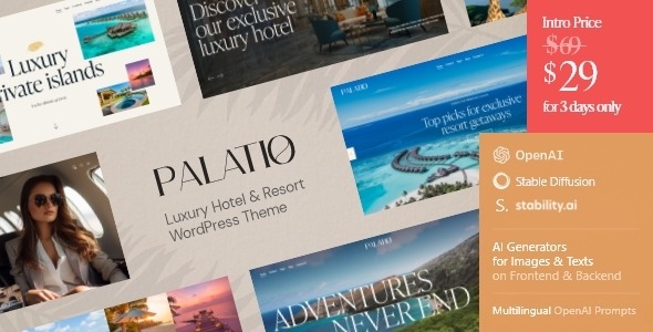 Palatio v1.2.0 Luxury Hotel & Resort WordPress Theme - 奢华酒店与度假村WordPress主题