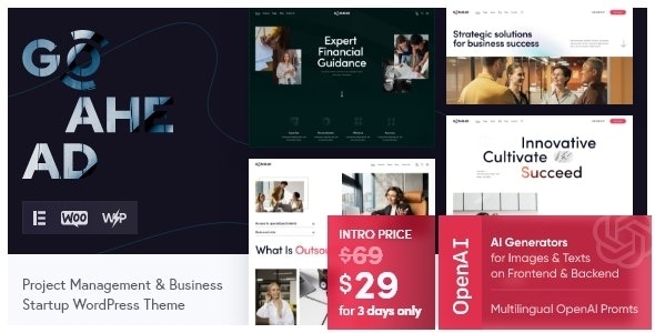 GoAhead v1.2.0 Business Startup WordPress Theme - 企业创业WordPress主题