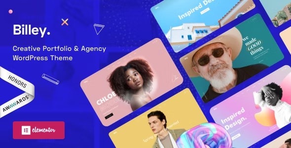 Billey (v2.0.1) 创意作品集与代理机构Elementor WordPress主题