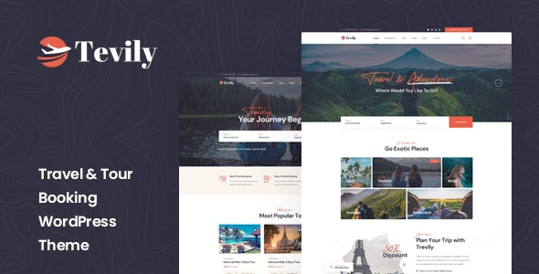 Tevily (v1.2.8) 旅游与旅行预订WordPress主题