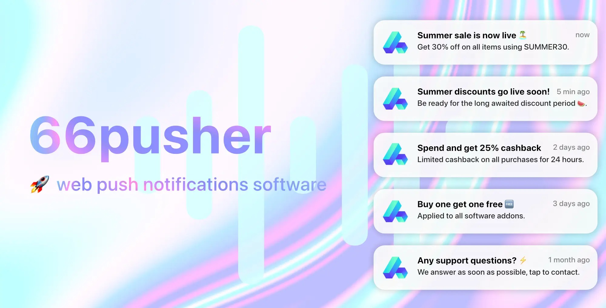 66pusher v10.0.0 Web push notifications - 网站推送通知插件