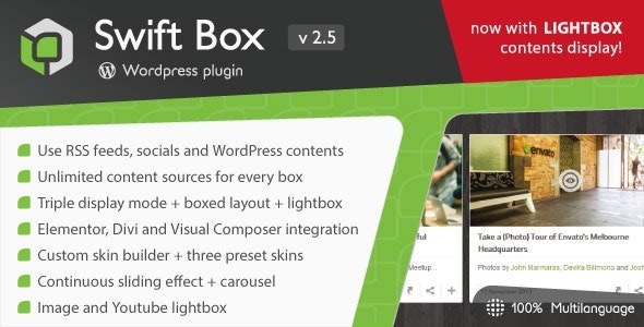Swift Box v2.8.0 WordPress内容滑块和查看器 - 新闻滑块与查看器插件
