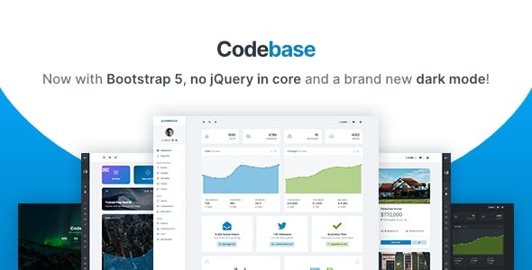 Codebase v5.10 Bootstrap 4 后台管理仪表盘模板 & Laravel 入门套件