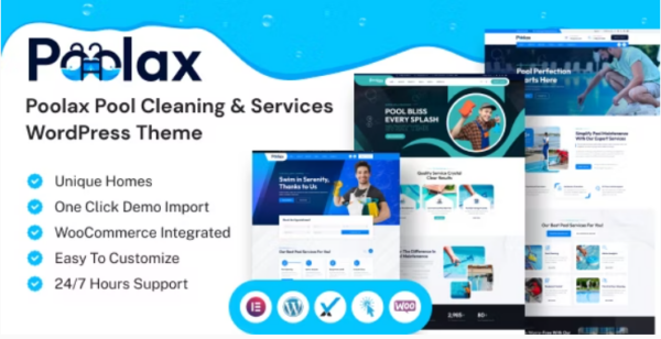 Poolax (v1.0.1) 泳池清洁与服务WordPress主题