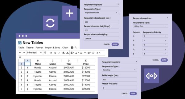 WP Table Manager v4.1.5 [JoomUnited] - WordPress表格管理插件