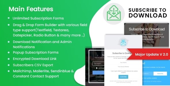 Subscribe to Download (v2.0.8) 一个高级的WordPress订阅插件