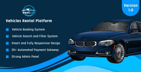 RentLab v2.0 Vehicles Rental Platform - 专业车辆租赁平台WordPress主题