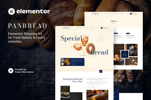 Panbread – 新鲜面包与糕点Elementor模板套件