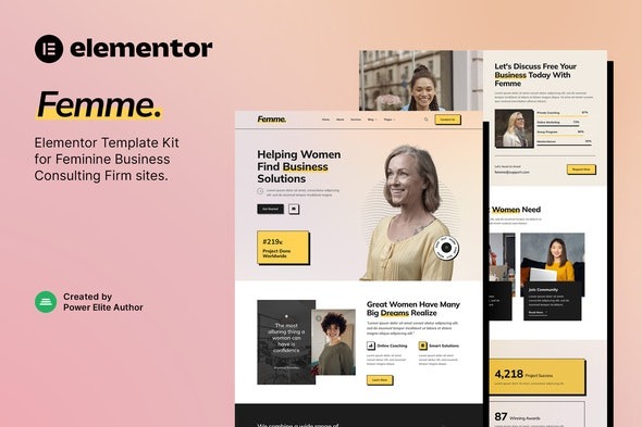 Femme – 女性商业咨询Elementor模板套件