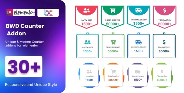 BWD Counter addon for elementor v1.0 - Elementor计数器插件