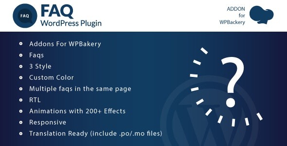 Faq v1.0 Addons for WPBakery Page Builder WordPress插件 - WPBakery页面构建器的常见问题扩展