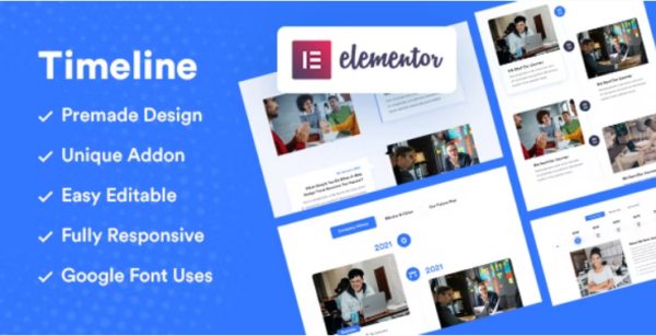 Elementor Timeline Addon v1.0.0 - WordPress时间线插件