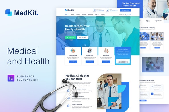 MedKit – 健康与医疗Elementor模板套件