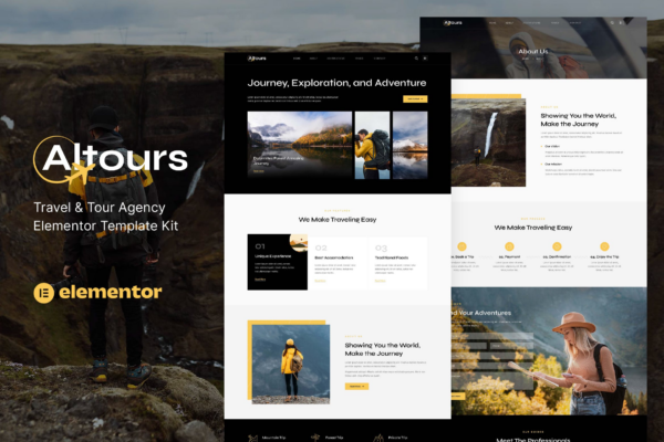 Altours – 旅游与旅行社Elementor模板套件