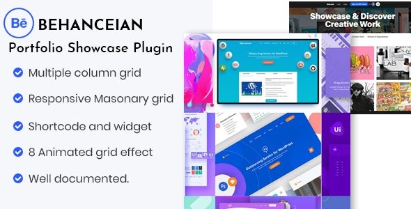 Behanceian v1.3 behance portfolio showcase plugin - Behance作品集展示插件