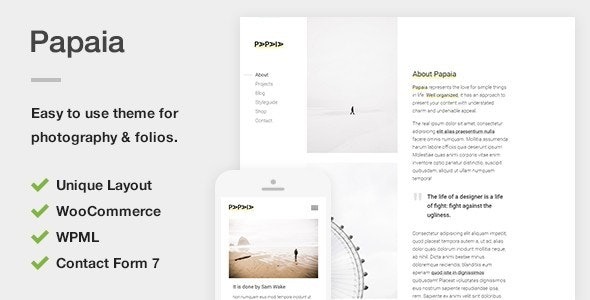 Papaia v.1.1.4 摄影与作品集WordPress主题