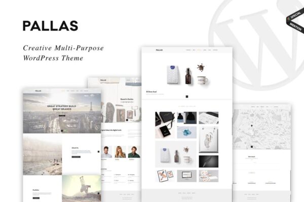 Pallas v1.9.2 创意多功能WordPress主题 - 现代设计与灵活布局