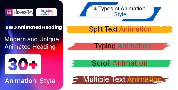 BWD Animated Heading for elementor v1.0 - Elementor动画标题插件
