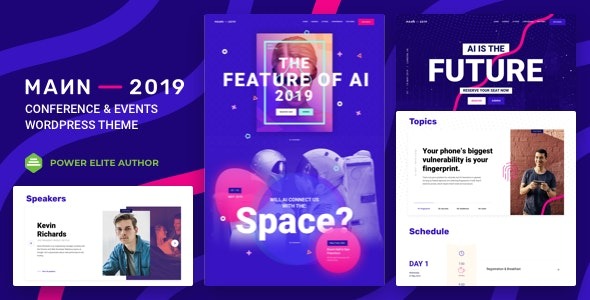 Mann v14.1 Conference WordPress Theme - 会议活动WordPress主题