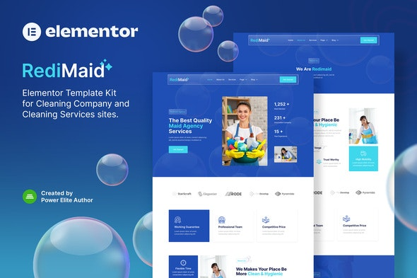 Redimaid - 清洁与家政服务机构Elementor模板套件