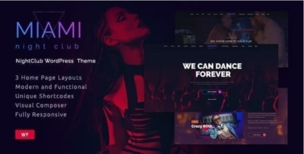 Miami v1.3.9 Night Club WordPress Theme - 迈阿密夜总会响应式WordPress主题