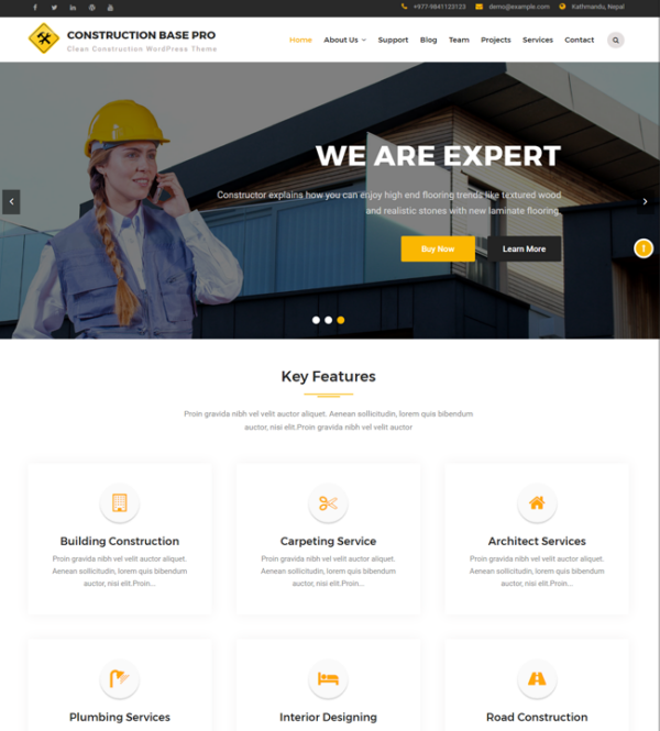 Construction Base Pro v2.1 - 专业建筑行业WordPress主题