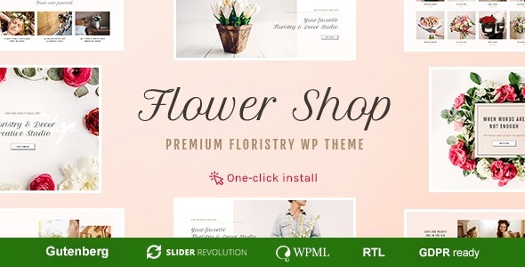 Flower Shop v1.2.0 花店装饰商店和花艺WordPress主题